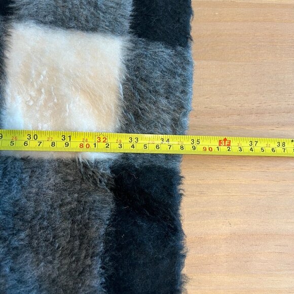 Marine Layer Stephanie Cocoon Coat Extra Large Black White Buffalo - Picture 11 of 11